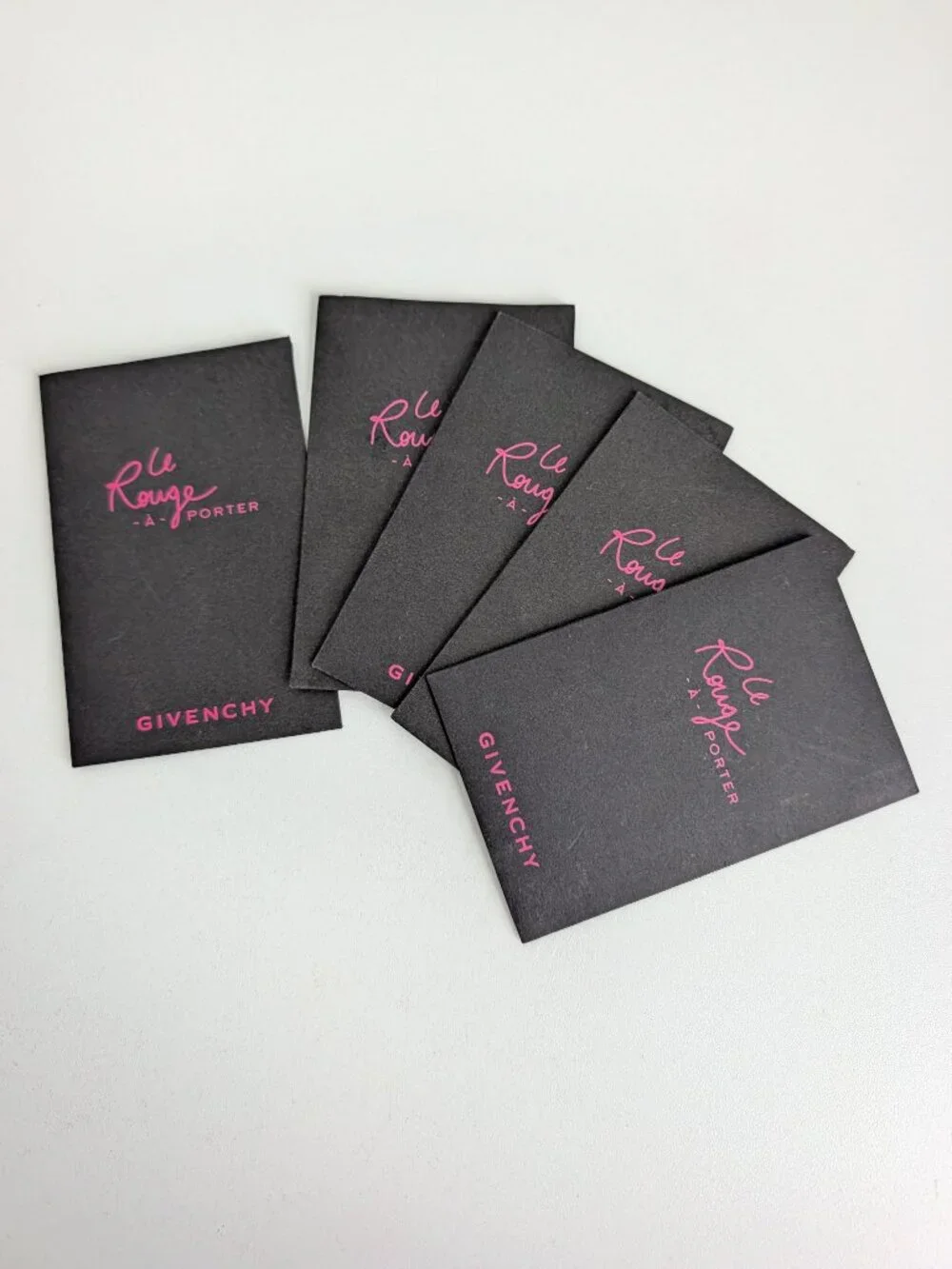 Givenchy Lipstick Le Rouge A Porter 104 Beige Floral Sample Cards Lot of 5